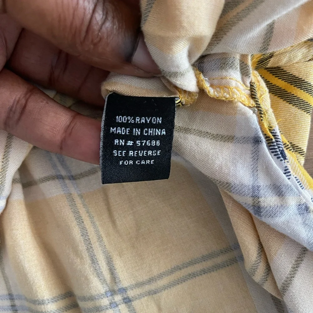 EUC 1x Plaid High low 1/4 sleeve Shirt - Picture 8 of 8